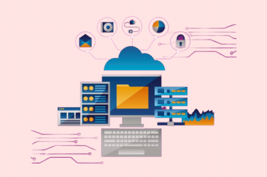 Conceptual illustration of serverless computing architecture