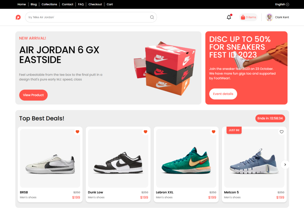 HotKicks A Free NextJS, HTML, and TailwindCSS Template for E-Commerce