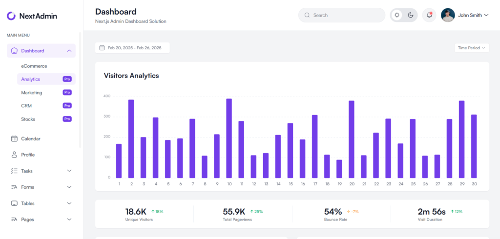 NextAdmin Next.js Toolkit and Admin Dashboard Templates