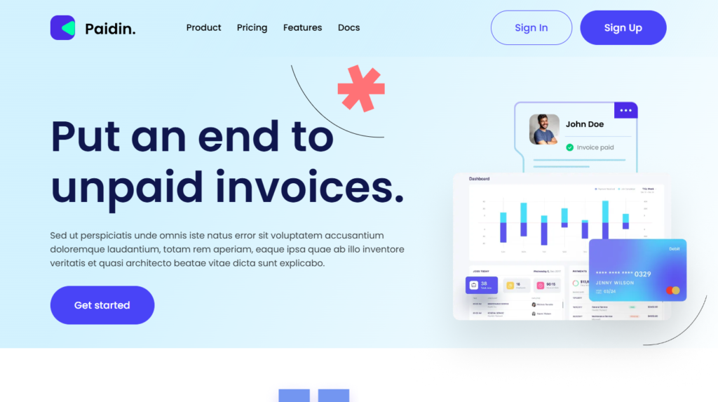 Paidin Free NextJs Template for Landing Pages