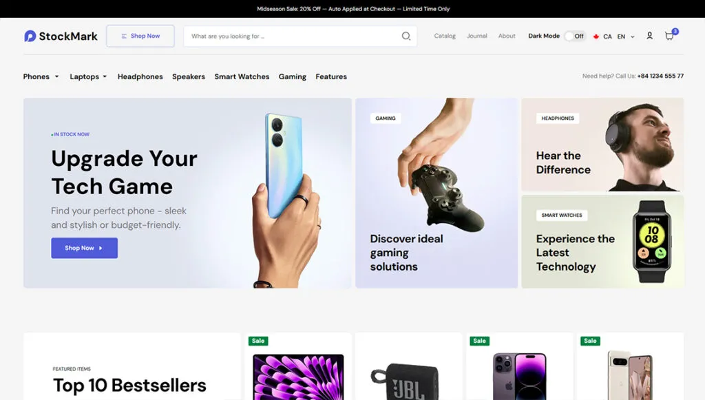 imgi 10 Stockmark Free Ecommerce NextJS Templates with Tailwind CSS 1024x581 1
