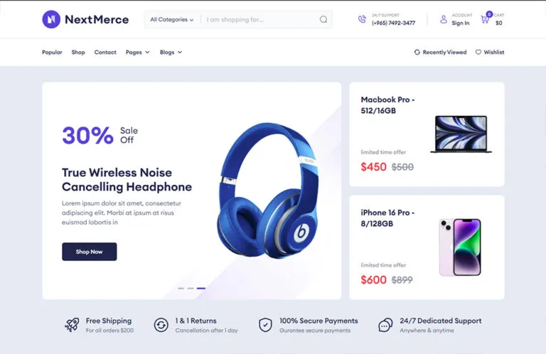 imgi 42 Complete Next.js eCommerce Template or Theme for Online Stores 768x498 1